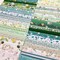 7Pcs 9.8" x 9.8"(25 * 25CM) Cotton Fabric DIY Making Supplies Quilting Patchwork Fabric Fat Quarter Bundles DIY for Quilting Cotton Patchwork Cushions (Green, 9.8" x 9.8")